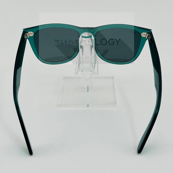 Ray-Ban Sunglasses RB2140 6615B1 WAYFARER Transparent Green w/ Gray Glass Lens - Picture 7 of 9